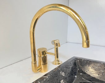 Solid Brass Single Lever Kitchen Faucet