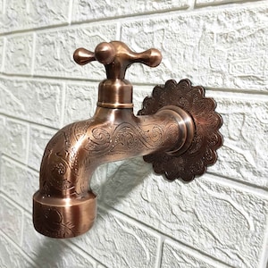 Moroccan Single Hole Wall Mounted Bath Faucet, Traditional Moroccan Faucet, Vintage Moroccan Faucet