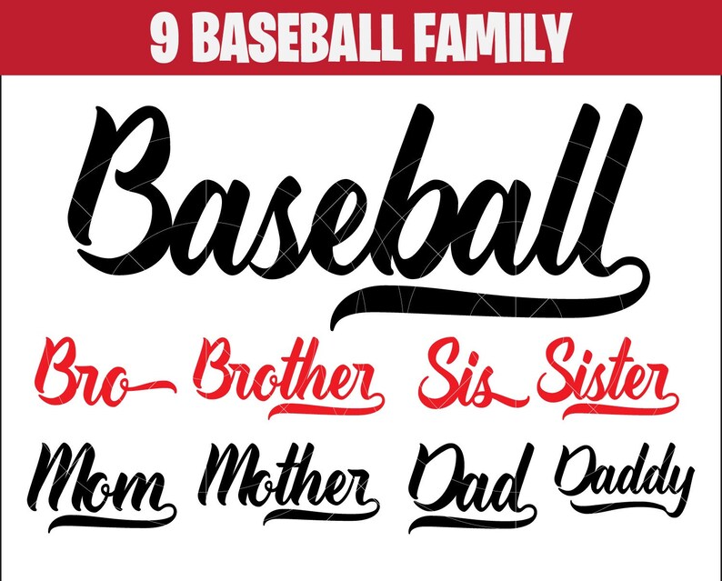 Baseball Family Svg Baseball Family Png Baseball Family Dxf Etsy