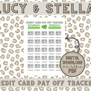 Credit Card Pay Off Tracker - Credit Card Payment Debt Challenge -  Debt Snowball Debt Avalanche - US LETTER - PDF