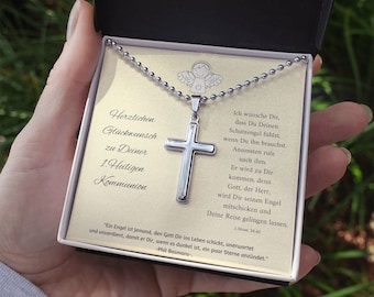 Gift 1st Holy Communion, Gift Neutral Communion, Personalized Necklace Communion, Gift Idea Communion Neutral, Cross Communion