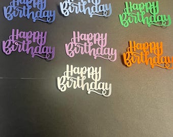Happy Birthday die cuts, 3 inch, 20 piece