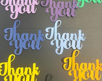 Thank you die cuts, 4 inches 20 piece