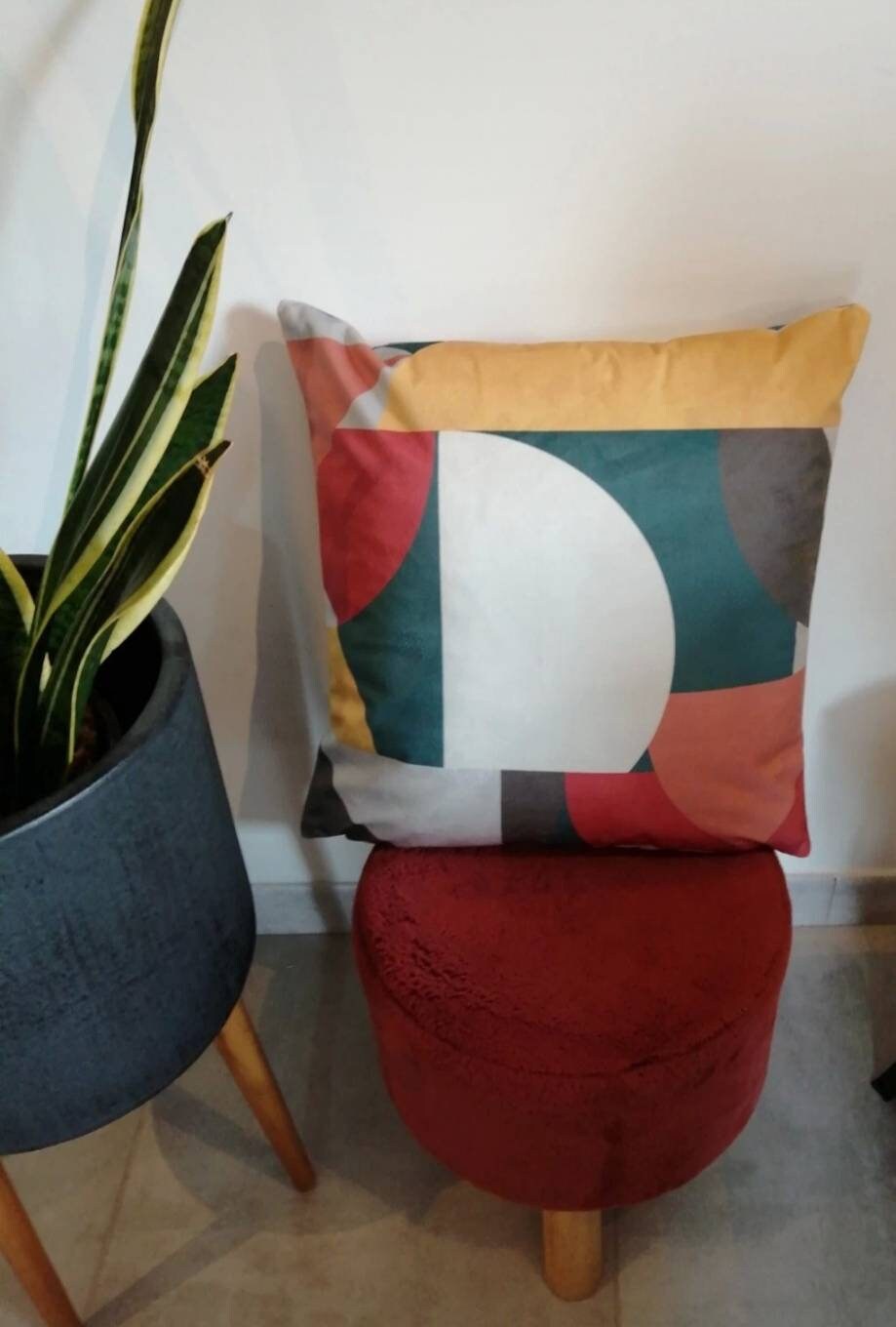 Coussin Suédine Multicolores