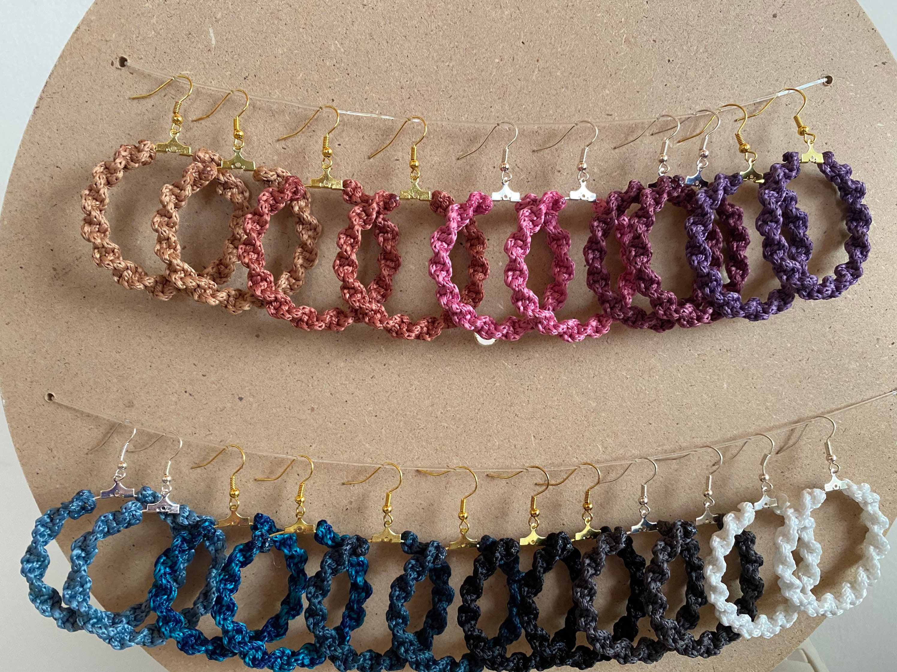 Handmade macrame earrings deals