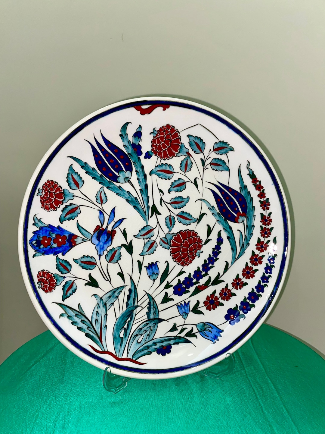 Handmadetile Plate,traditional Turkish İznik Tile Plate,homedecor Tile ...