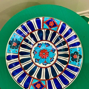 Handmade Tile Plate,Blue Tile plate ,Turkish Tile Plate ,Under glaze Tile Plate,Traditional Turkish Milet Tile Plate,Homedecor Tile Plate