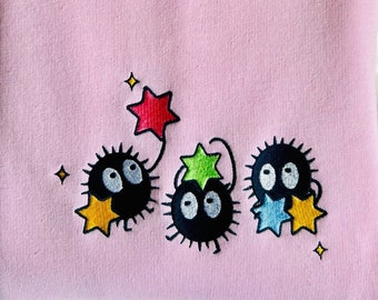 Kawaii Soot Sprites - embroidered sweatshirt