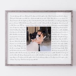 Personalized Wedding Song Lyrics Art Print (Digital Download)