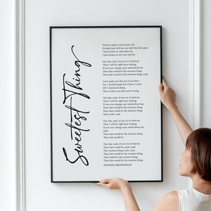 Arte mural con letras de canciones personalizadas, letras de canciones para bodas, impresión de letras de canciones, día de San Valentín, canción de primer baile personalizada, regalo de aniversario para ella