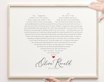 Custom Song Lyrics Heart Art, Personalized Wedding Gift, Valentines Day, Valentines Gift for her, Wall Decor, Housewarming Gift,Wedding Gift