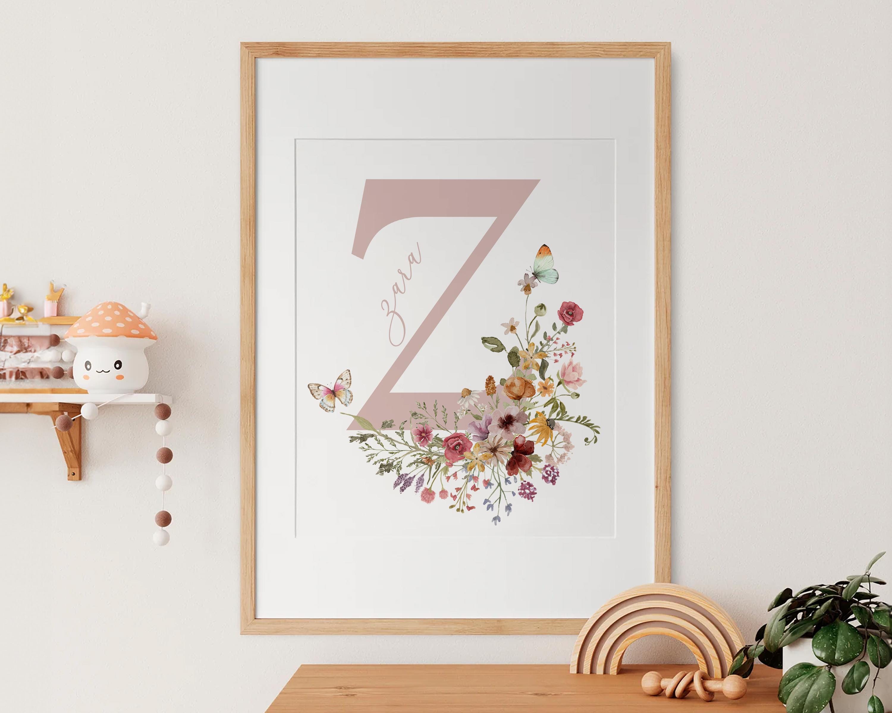 Custom Wildflowers Prints, Watercolor Flowers, Nursery Wall Art Print ...