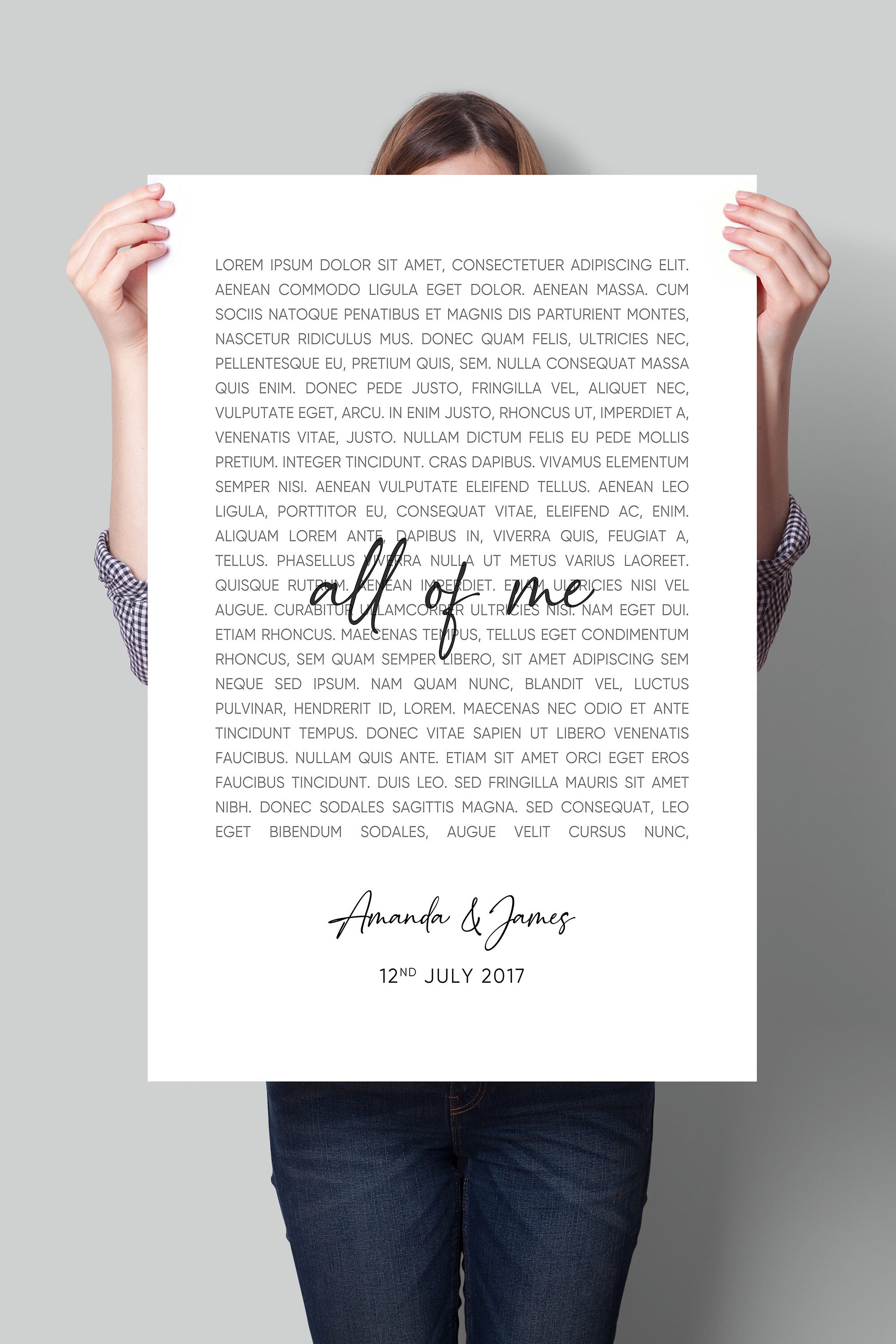 Song Lyrics Poster Custom Made Song Lyrics First Dance for Etsy