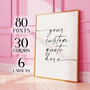 Custom Quote Print, Custom Text Print, Valentines Day, Custom Quote Print Framed, Personalised Quote, Quote Wall Art, Calligraphy Print
