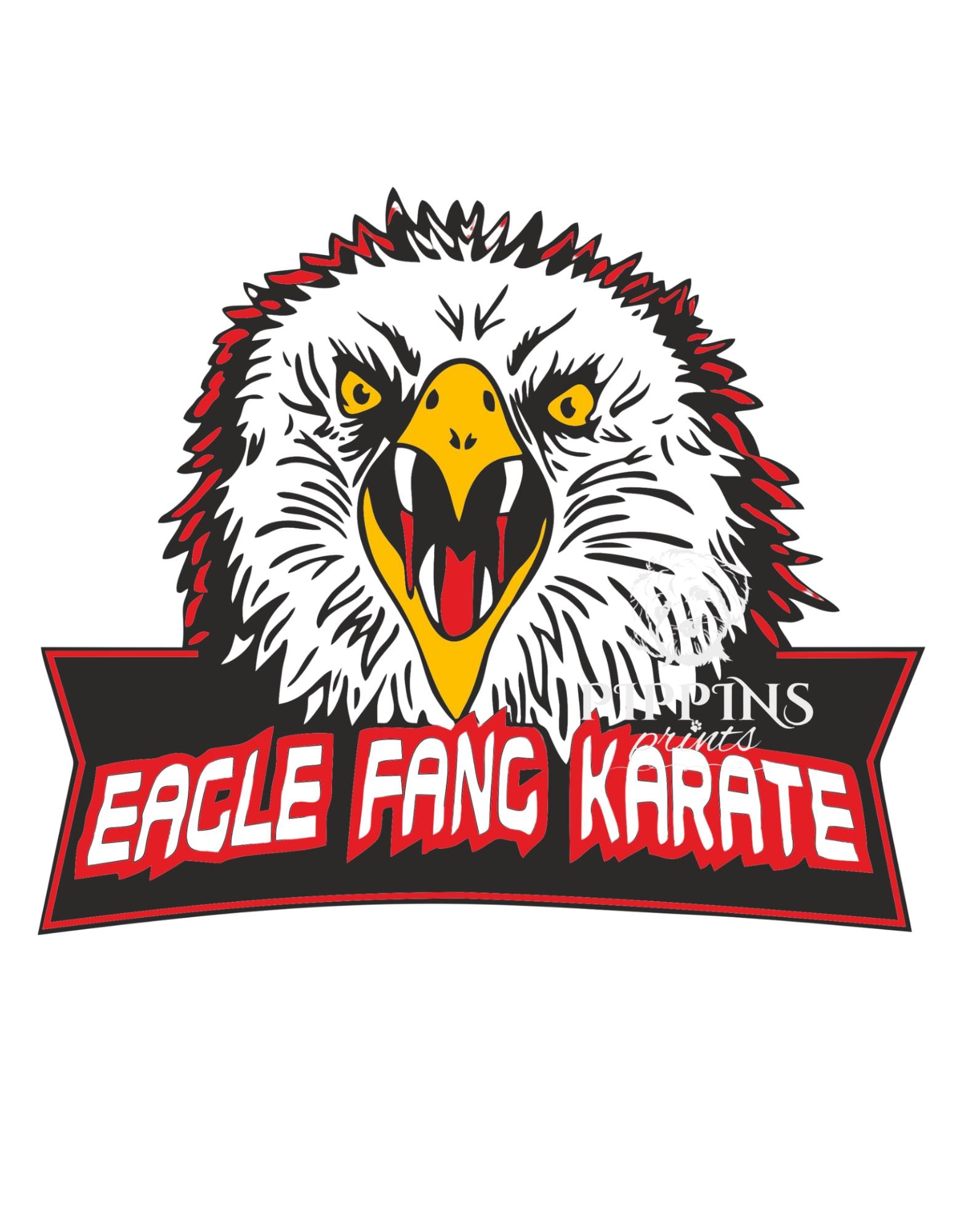 Karate-print adelaar: op Cobra Kai geïnspireerde kunst aan de muur van vechtsporten (digitale download)