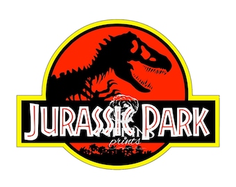 Jurassic Park-logo, png-bestand: retro filmkunst uit de jaren 90 (digitale download)