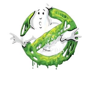 Ghostbusters Slimer Drip Logo PNG – 80s Retro Horror Comedy Art | Digital Download for Shirts, Stickers, Sublimation & Halloween Décor