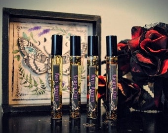 Ritual Oils - 10ml roller - Anti anxiety + good sleep. Witchy ~ Witchy Stuff ~ Handmade Oils ~ Packed with herbs & crystals ~ Spell Oils