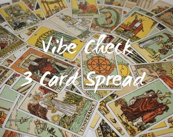 VIBE CHECK Tarot Reading ~ Mind/Body/Spirit General Reading ~ 3 Cards (MINIMUM) ~ Psychic Reader ~ Divination ~ Tarot Reader ~ Witchcraft