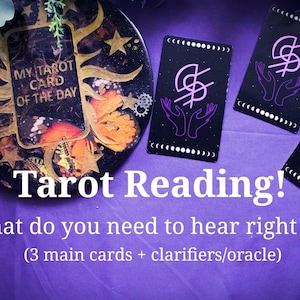 Lecture de tarot ~ Que devez-vous entendre en ce moment ? ~ 3 cartes + clarificateurs ~ Fichiers PDF + JPEG ~ Lectures psychiques ~ Divination ~ Sorcière