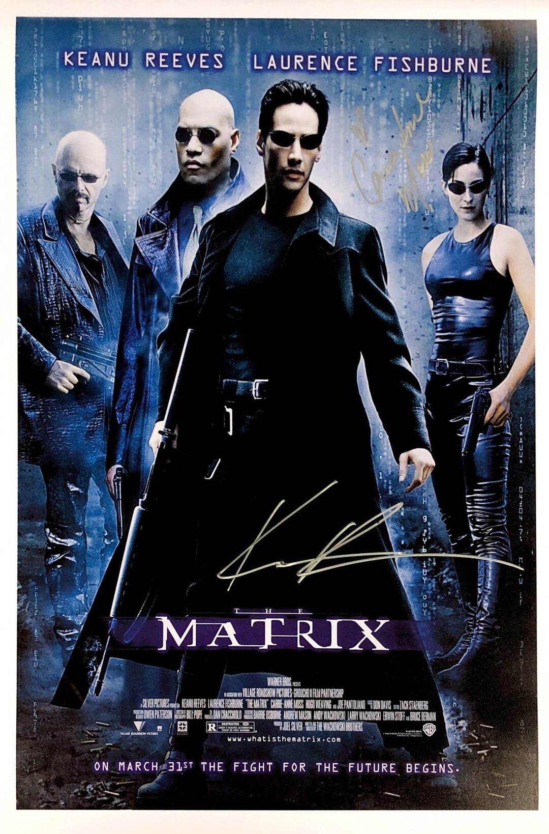 Autograph Signed Matrix Poster COA Etsy