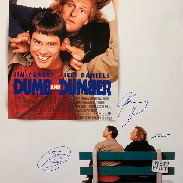 Autograph signed Dumb and Dumber Poster + COA