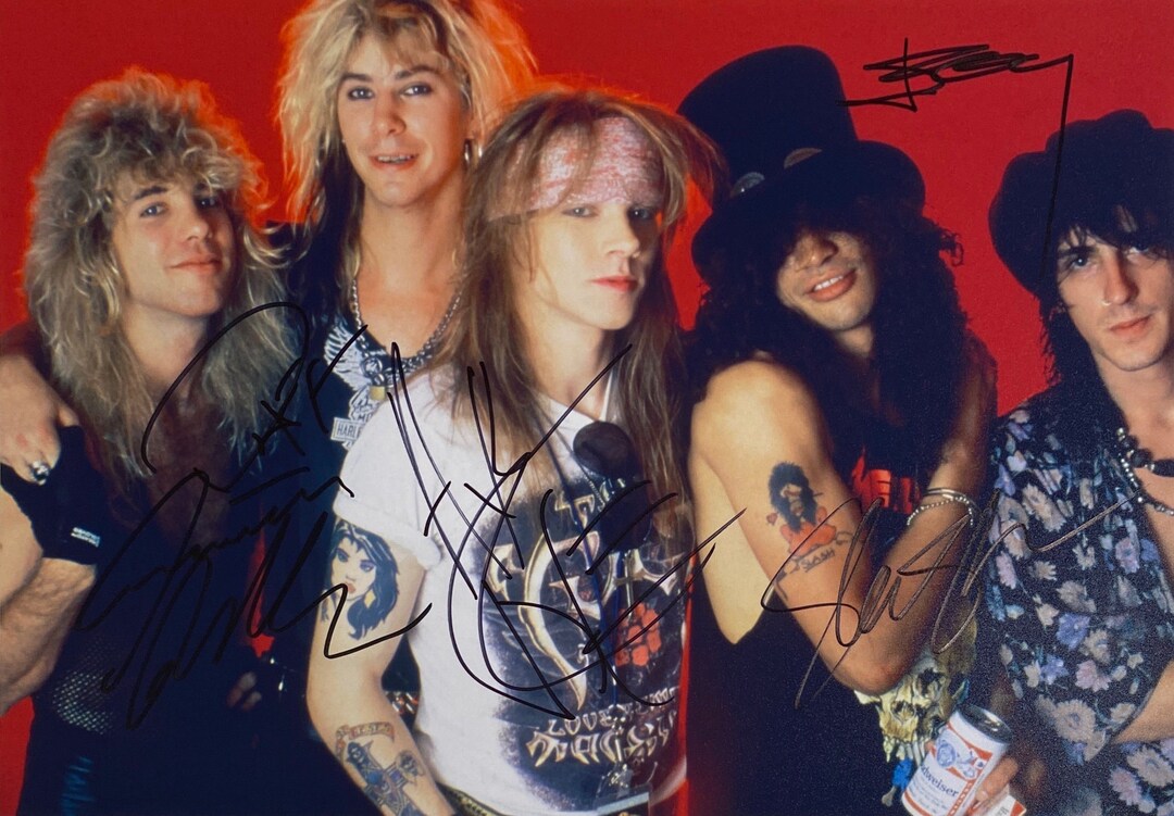 Autograph Signed Guns N Roses Axl Rose Photo COA Etsy