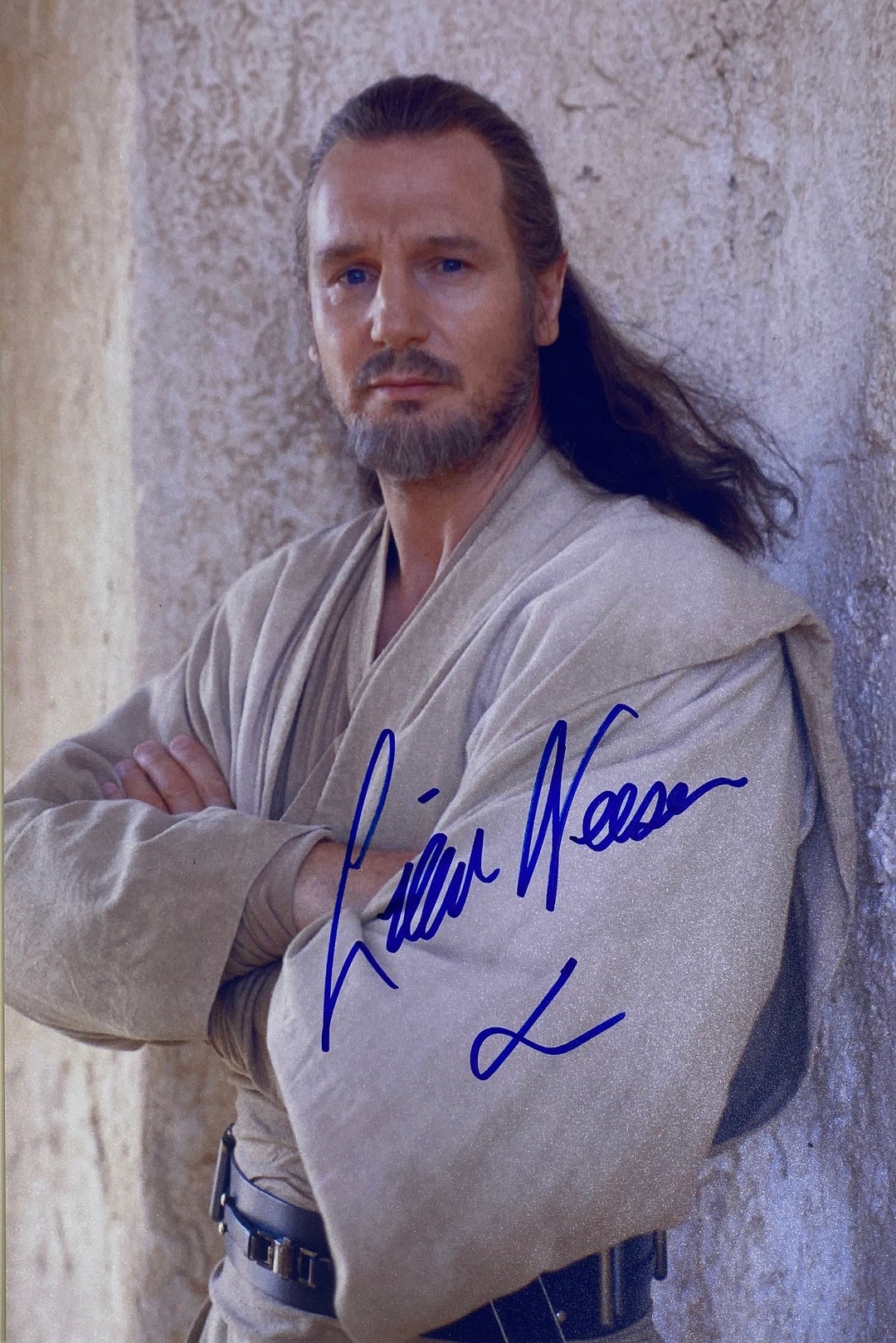 Liam Neeson Qui-Gon Jinn Star Wars Signed 11x14 Photo Beckett (Grad  Collection)