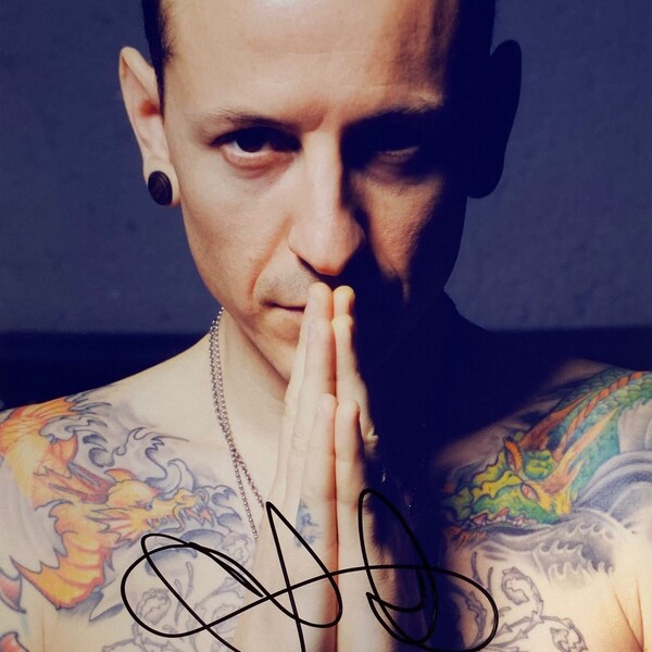 Autógrafo firmado Linkin Park Chester Bennington Foto + COA