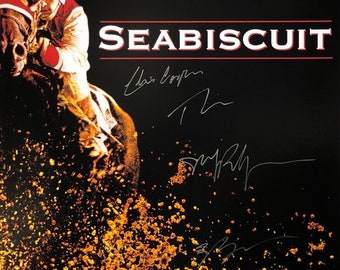 Póster de Seabiscuit firmado por autógrafos + COA