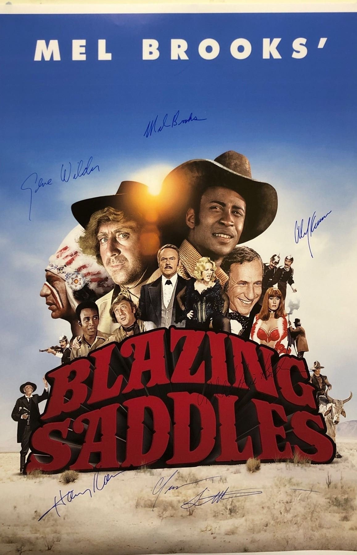 Autograph Signed Blazing Saddles Poster COA Etsy