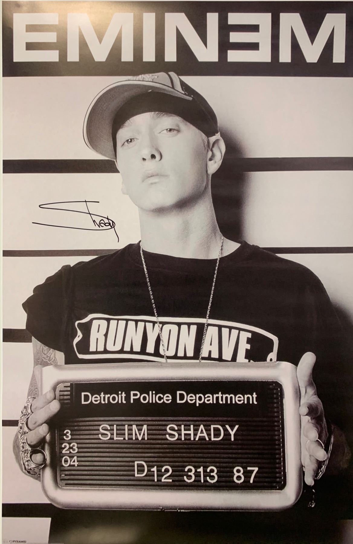 Autograph signed Eminem Poster + COA