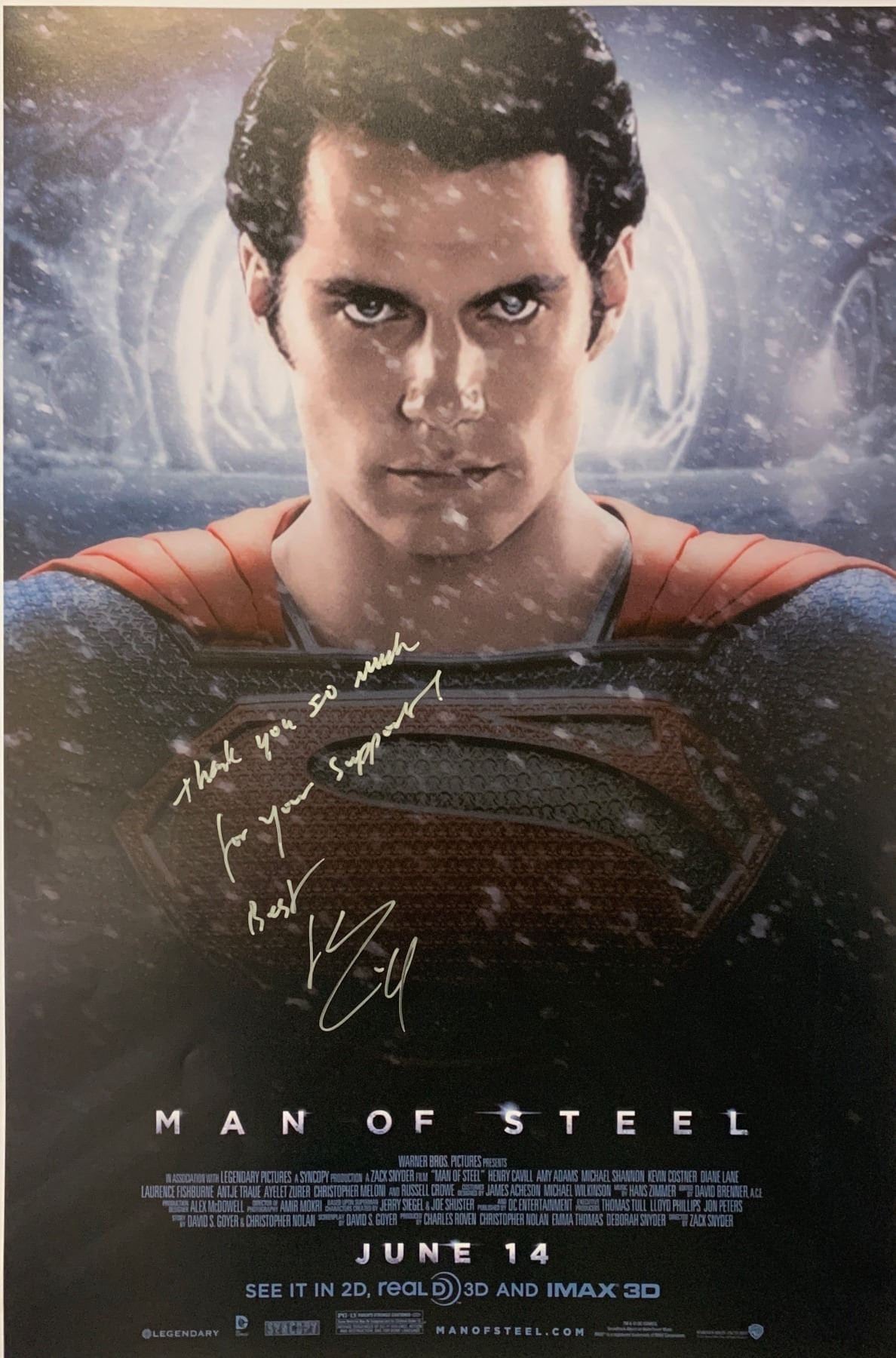 Henry Cavill as Superman poster DC comics original oil style art poster 2023