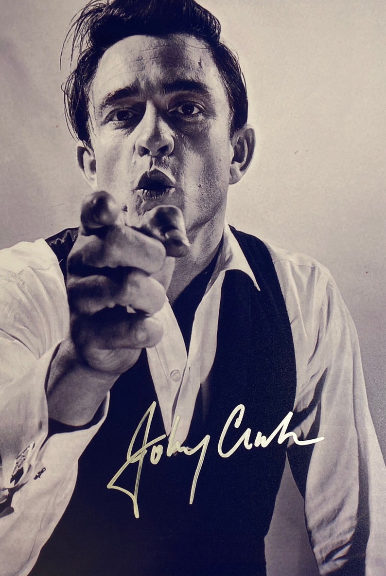 Autógrafo firmado Johnny Cash Foto COA imagen 1
