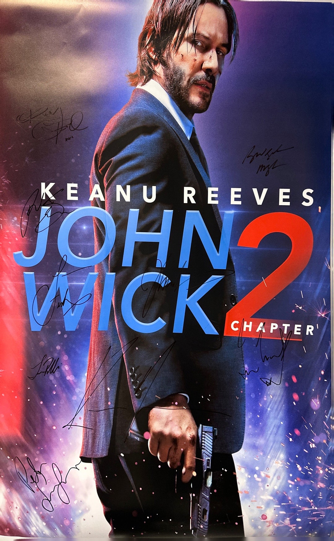 Autograph Signed John Wick 2 Poster COA Etsy