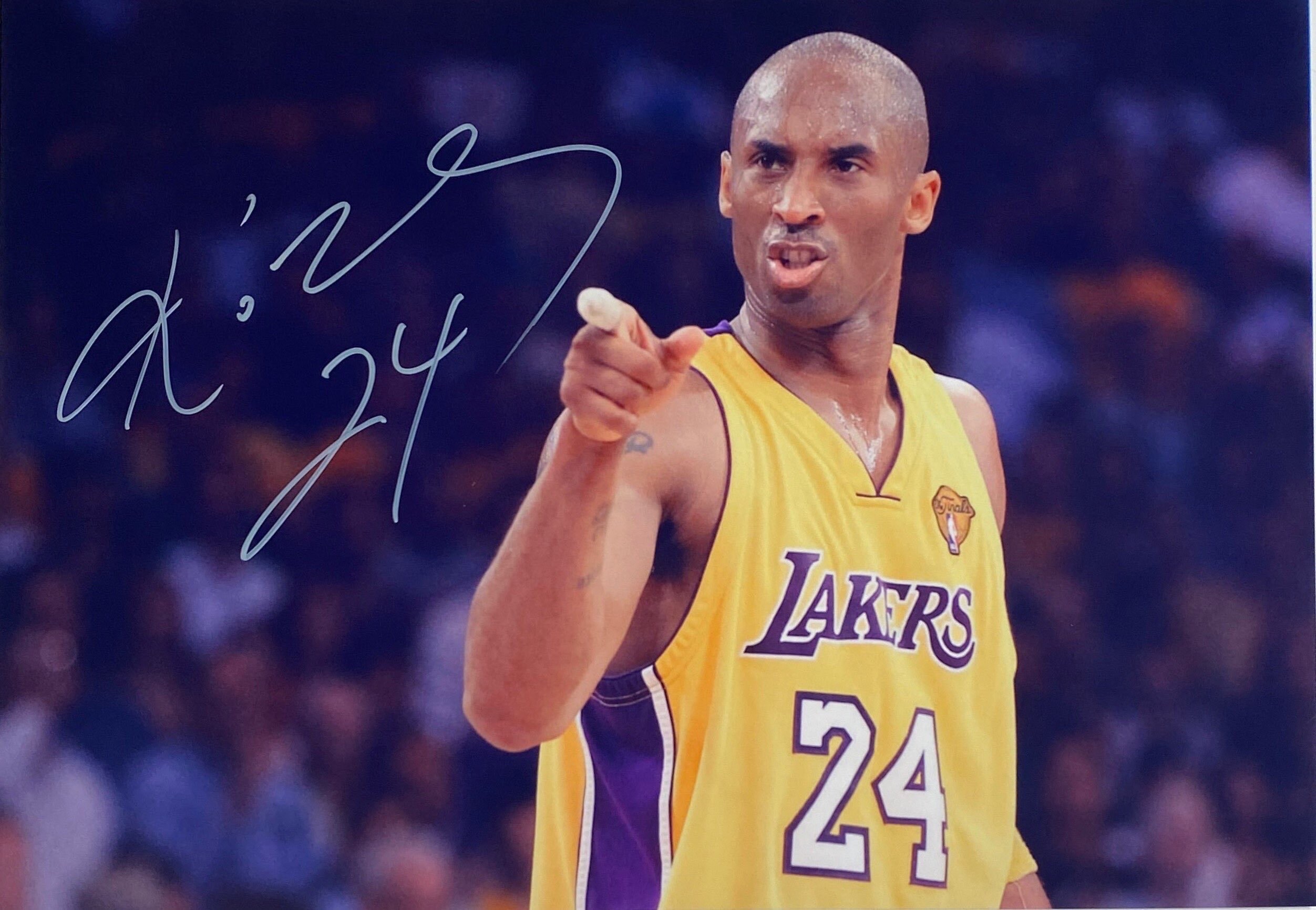 Shaquille O'Neal Signed 16x20 Lakers Photo w/ Kobe Bryant BAS