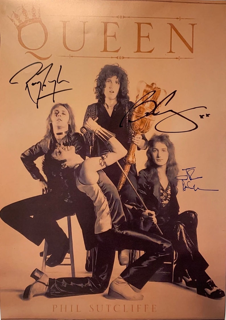 Autograph Signed Queen Poster COA - Etsy