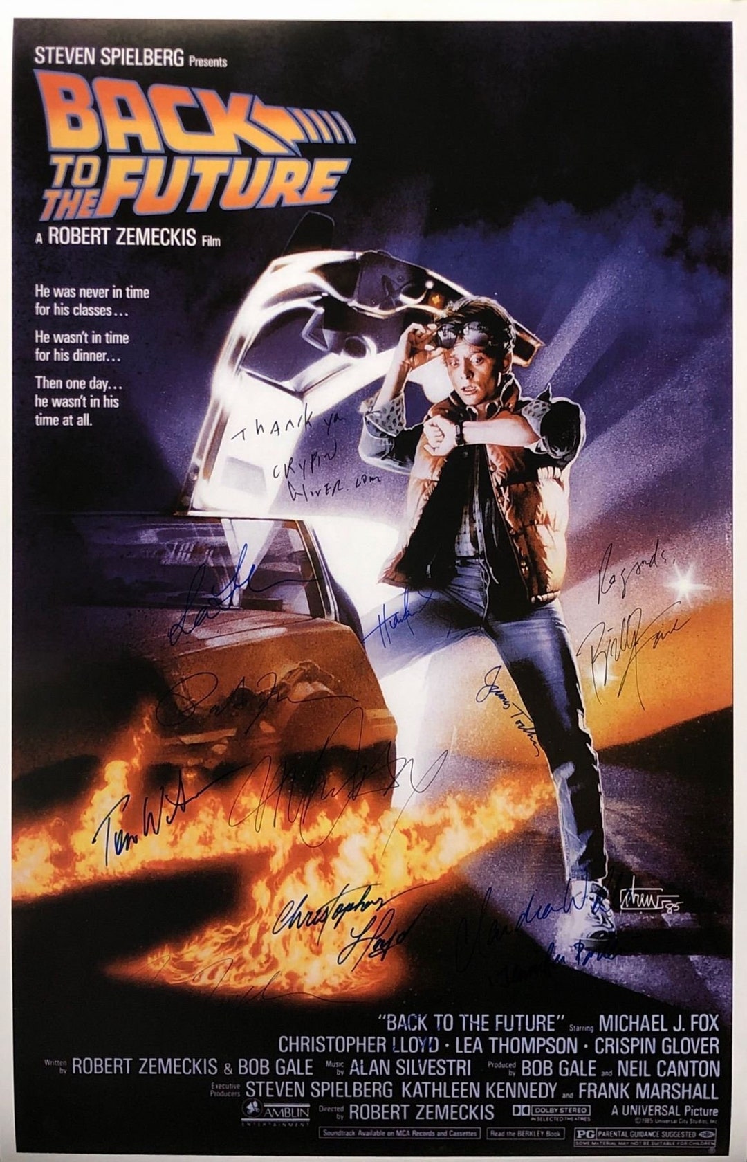 Autograph Signed Back to the Future Poster COA Etsy