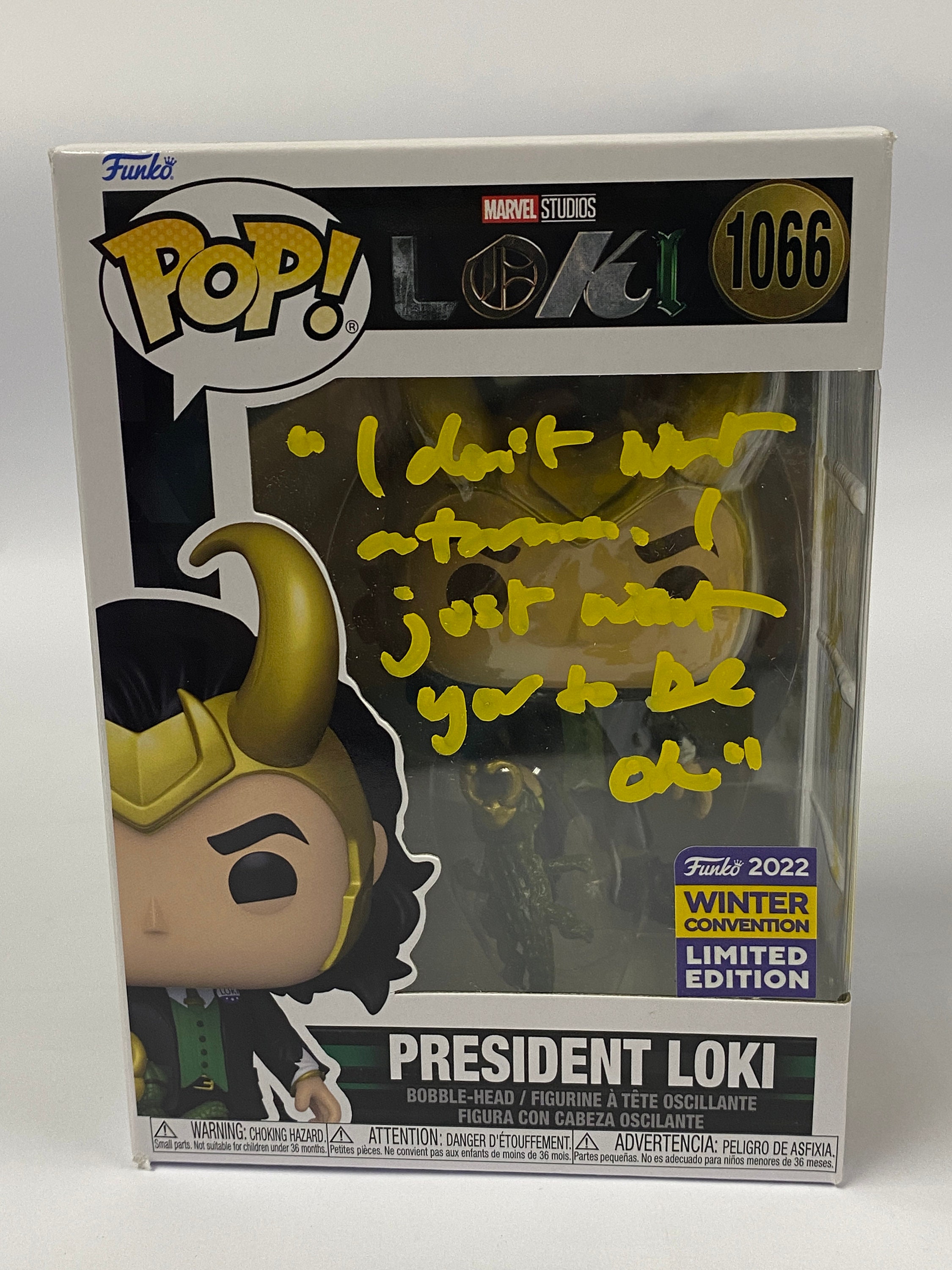 Funko POP! Marvel Studios Loki - President Loki #1066 [with Alligator Loki]  Winter Convention Exclusive