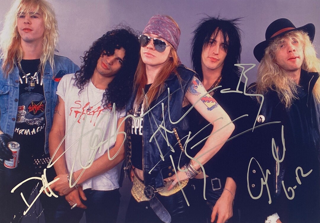 Autograph Signed Guns N Roses Axl Rose Photo COA Etsy