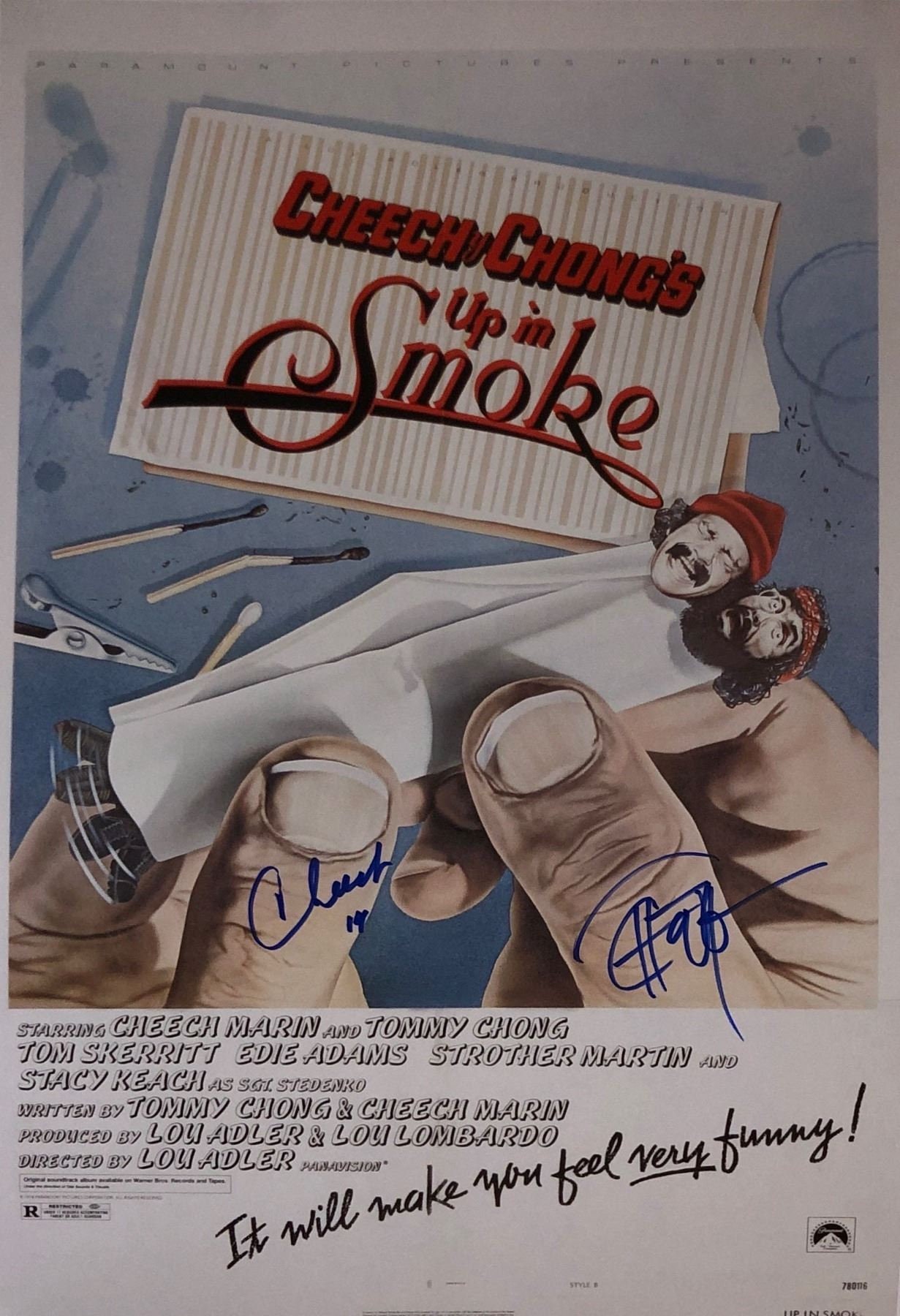 Autograph Signed Cheech Chongs up in Smoke Poster COA Etsy Canada