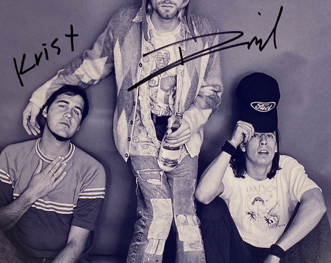 Autograph Signed Nirvana Kurt Cobain Photo COA Etsy