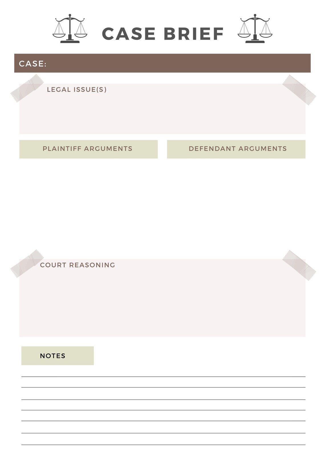 Law School Case Brief Template DOWNLOAD/PRINT Etsy Law School Case Brief Template DOWNLOAD/PRINT Etsy