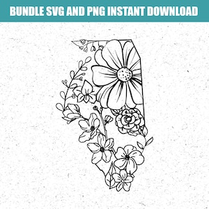 Bloemen Illinois EPS, PNG, SVG afdrukbaar