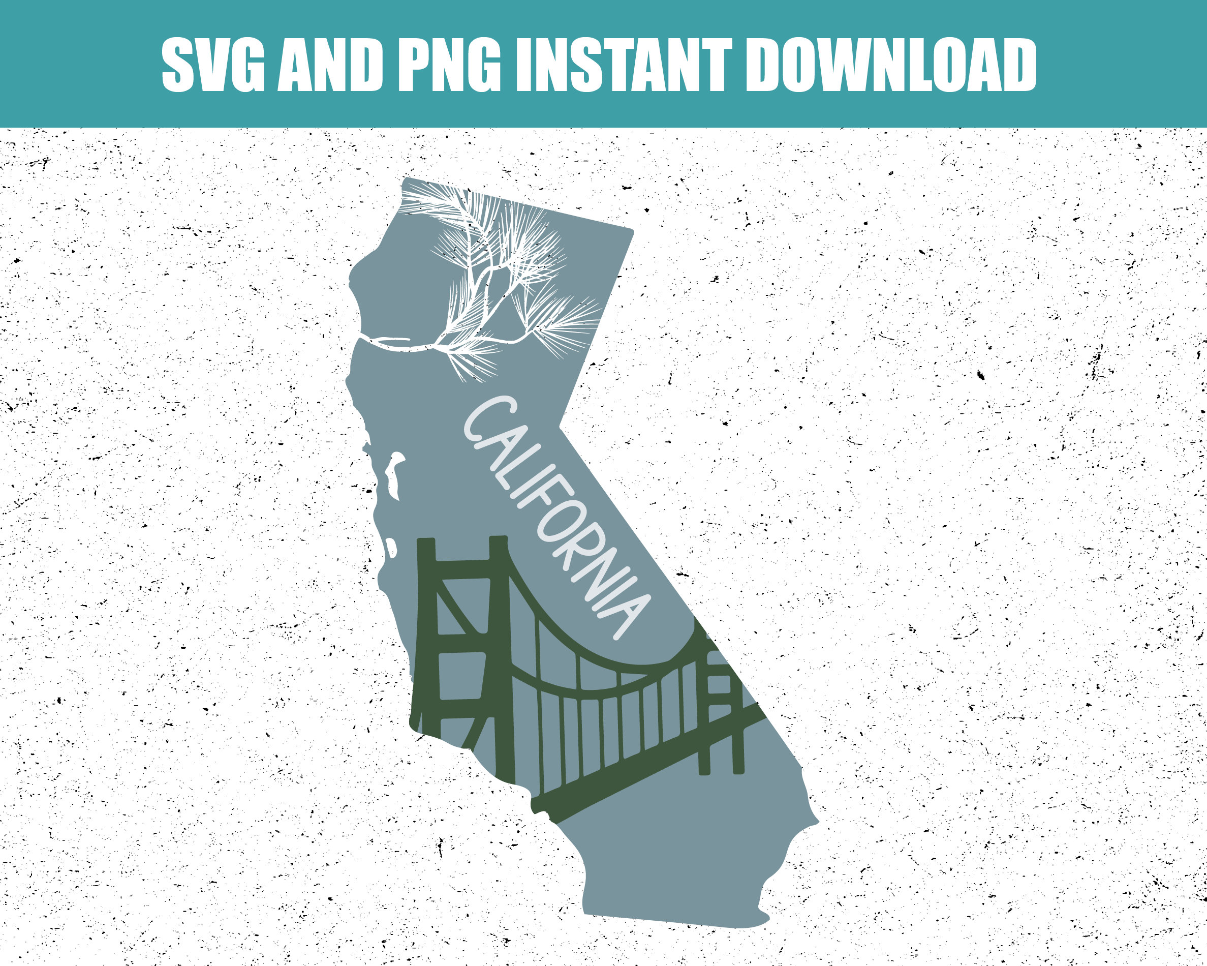California EPS, PNG, SVG Printable - Etsy