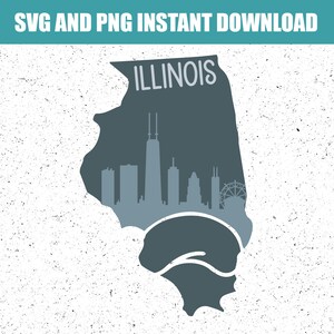 Illinois EPS, PNG, SVG afdrukbaar