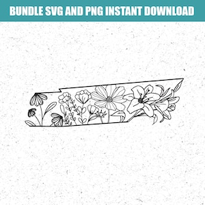 Floral Tennessee EPS, PNG, SVG afdrukbaar