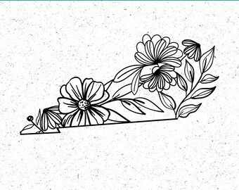 Floral Kentucky EPS, PNG, SVG Printable