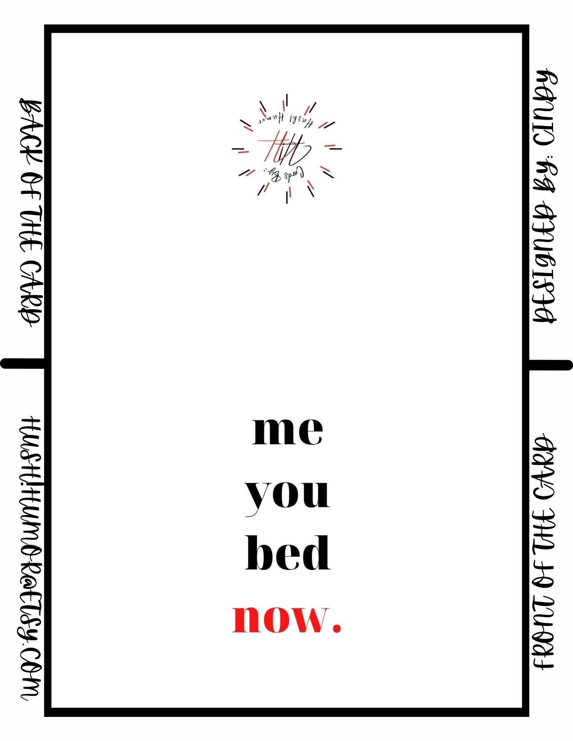 Me You Bed Now Printable Download Funny Love Card W/ Envelope Etsy