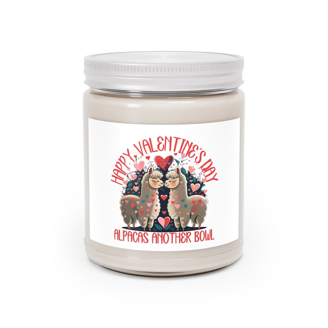 Weed Candle Cute Valentine's Day Alpacas Another Bowl Candle, for Weed